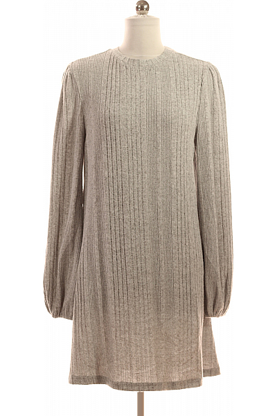 Shein  Šaty Pletené Šedé Vel. S