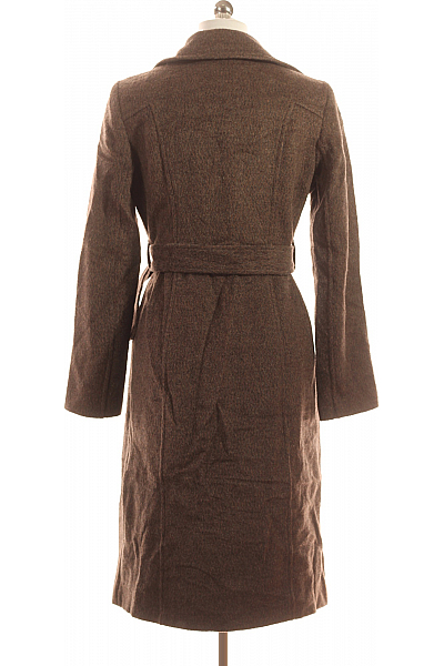 Dámský Dlouhý Kabát Hnědý ZERO Second hand Vel. 36