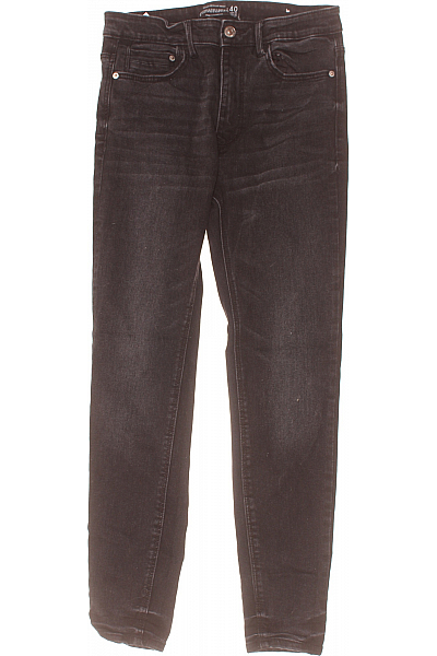 STRADIVARIUS Slim Fit Pánské Džíny Černé Vel. 40