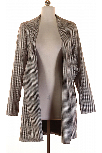 Krátký Dámský Kabát Černobílý Vel. S