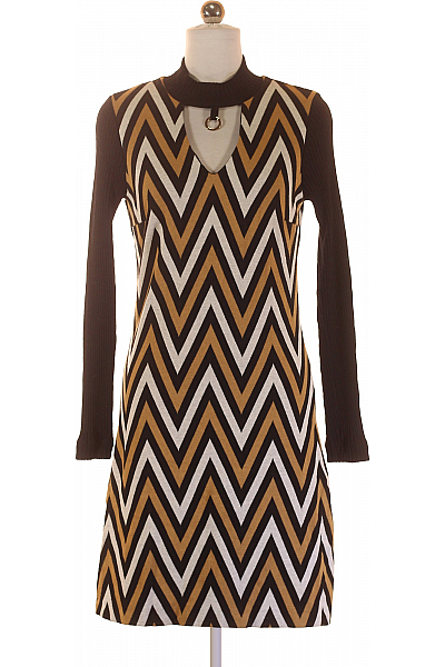 Ana Alcazar  Šaty Pletené Hnědé Second Hand Vel. 38