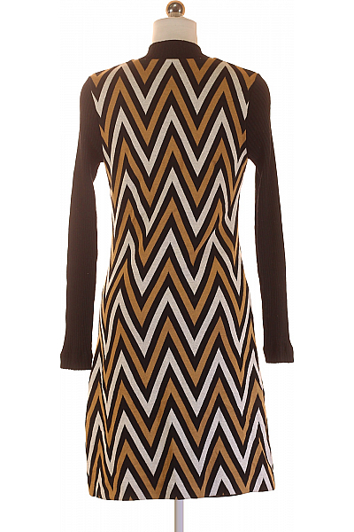 Ana Alcazar  Šaty Pletené Hnědé Second hand Vel. 38