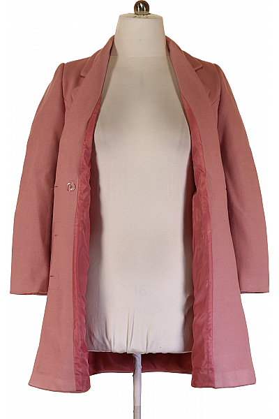 Krátký Dámský Kabát Růžový Vel. XXL