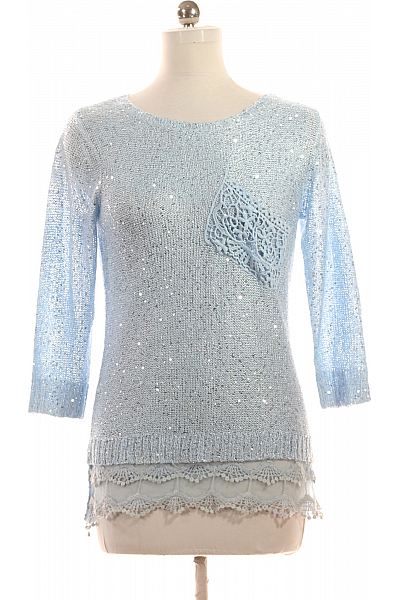  Halenka Pletená Modrá Second hand Vel. 40