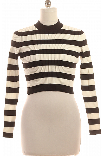 Bershka Dámské Tričko Černobílý Second Hand Vel.  L