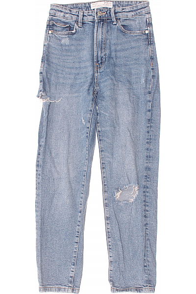 Roztrhané Dámské Džíny Modré STRADIVARIUS Second Hand Vel. 36