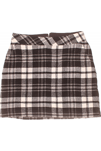 Sukně Vlněná Černobílá Vel. 40