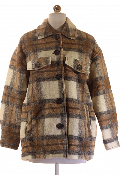 Dámský Kabát Lněný Barevný ZARA Vel. XS