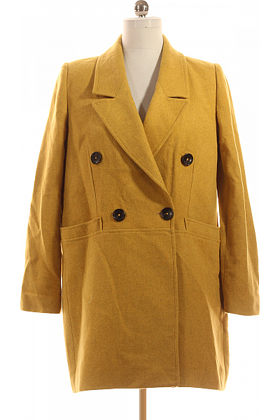 MANGO Krátký Dámský Kabát Žlutý Vel.  M