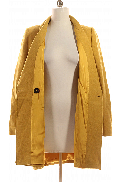 MANGO Krátký Dámský Kabát Žlutý Vel.  M
