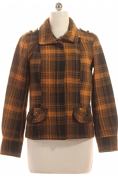 Krátký Dámský Kabát Hnědý Canda Vel. 38