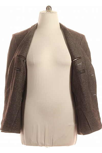 Pánské Volnočasové Sako Vlněné Šedé Vel. 54