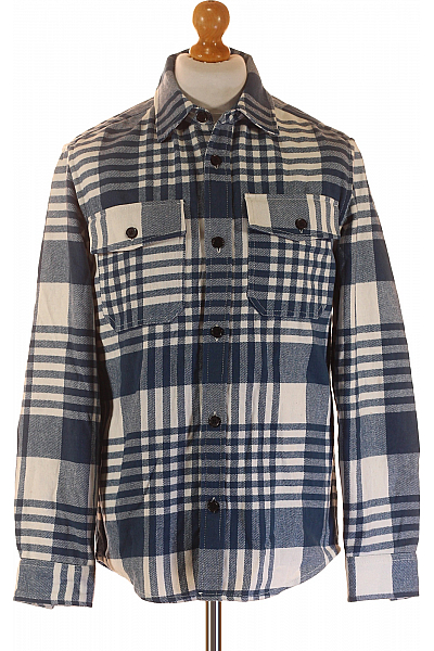 Pánská Košile Modrá Second Hand Vel. S