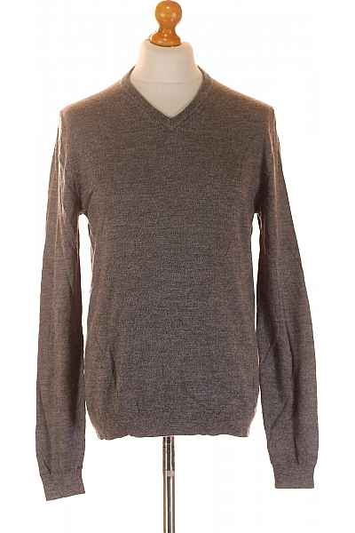 Canda Pánský Svetr Vlněný Šedý Vel. L