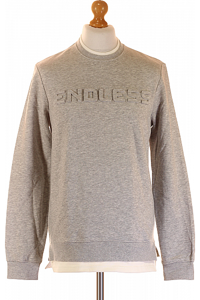 Canda Pánská Mikina Bez Zapínání Šedá Vel. S