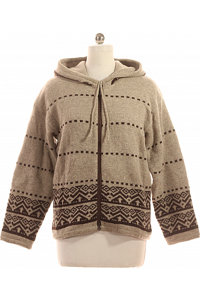 Dámský Svetr Vlněný Béžový Second Hand Vel. M