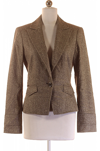 Esprit Teplé Dámské Sako Vlněné Černobílé