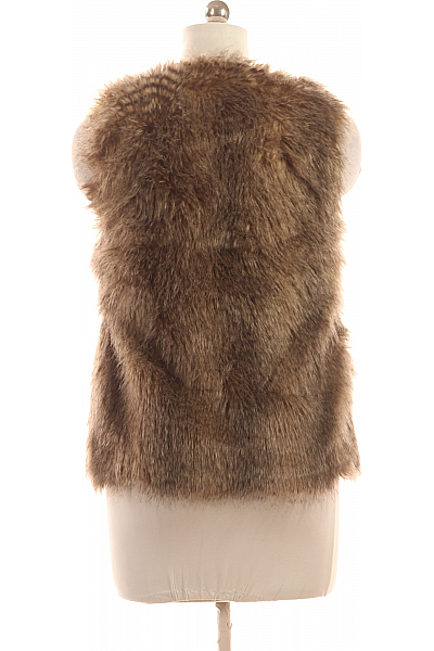 Kratká Dámská Vesta Hnědá Vel. 40