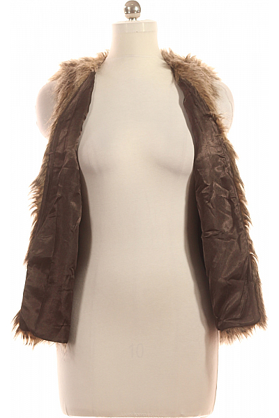 Kratká Dámská Vesta Hnědá Vel. 40