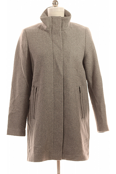 Krátký Dámský Kabát Vlněný Šedý Esprit Vel. M