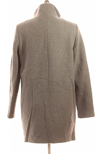 Krátký Dámský Kabát Vlněný Šedý Esprit Vel. M
