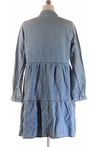 Košilové  Šaty Modré Second hand Vel. 36