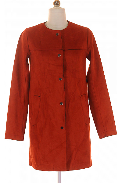 Krátký Dámský Kabát Červený Primark Second Hand Vel. 34