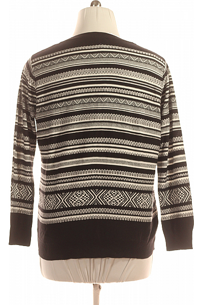 Dámský Cardigan Černobílý Alba Moda Vel. 44/46