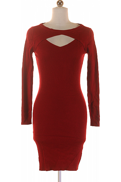 URBAN CLASSICS  Šaty Pletené Vínová Vel. M