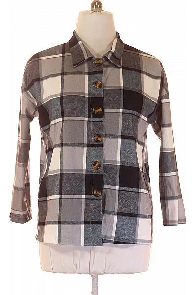 Vzorovaná Pánská Košile Šedá Second Hand Vel. L