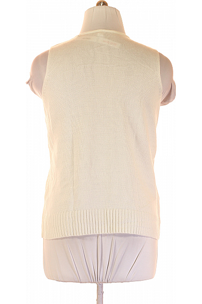 Kratká Dámská Vesta Bílá Second hand Vel. 44