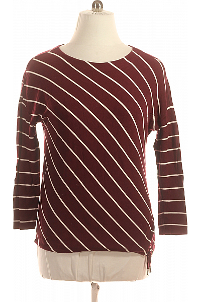 Vzorovaná  Halenka Vínová CECIL Second Hand Vel. L