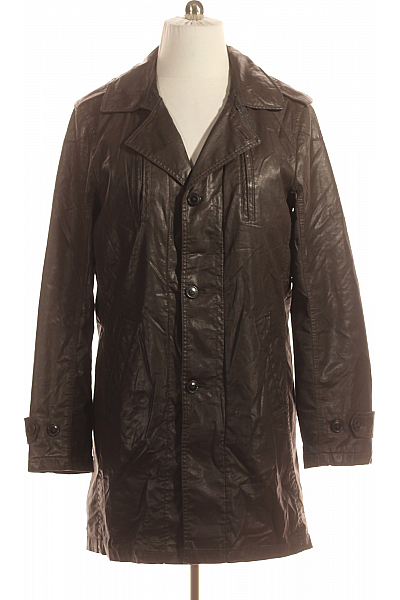 Pánský Dlouhý Kabát Hnědý Camel Active