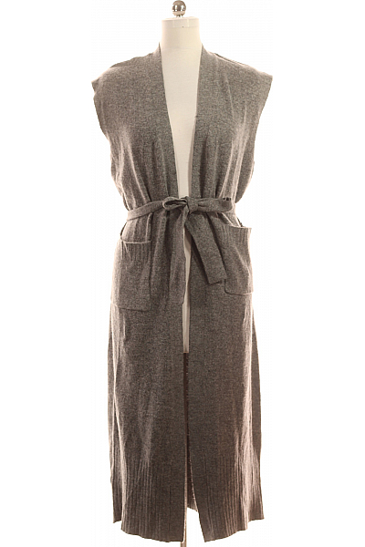 Dlouhá Dámská Vesta Šedá VILA Vel. M