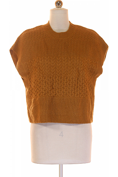 S.OLIVER Kratká Dámská Vesta Vlněná Hnědá Second Hand Vel. 34