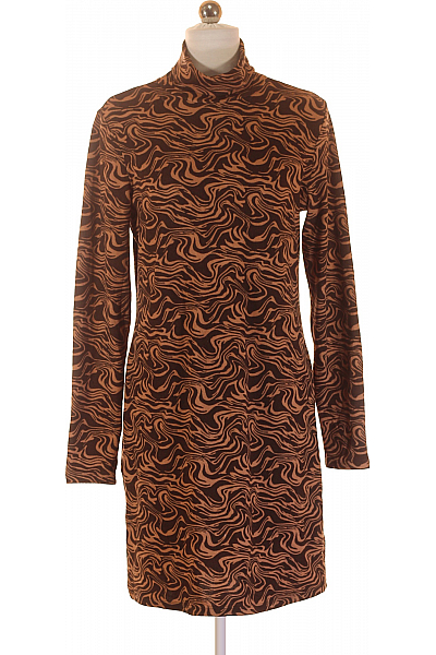  Šaty Pletené Hnědé Vel. S