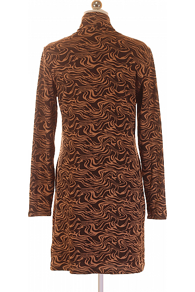  Šaty Pletené Hnědé Vel. S