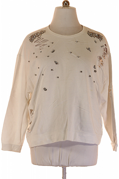 Dámská Mikina Bílá ZARA Vel. XL