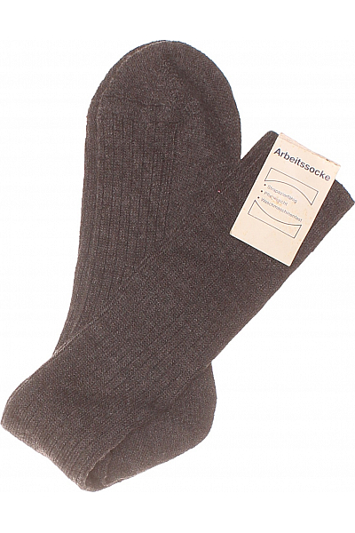  Ponožky Vlněné Šedé Vel. 44-46