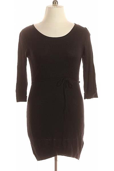  Šaty Pletené Černé Second Hand Vel. L