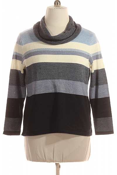 Dámský Svetr Modrý Second Hand Vel. L