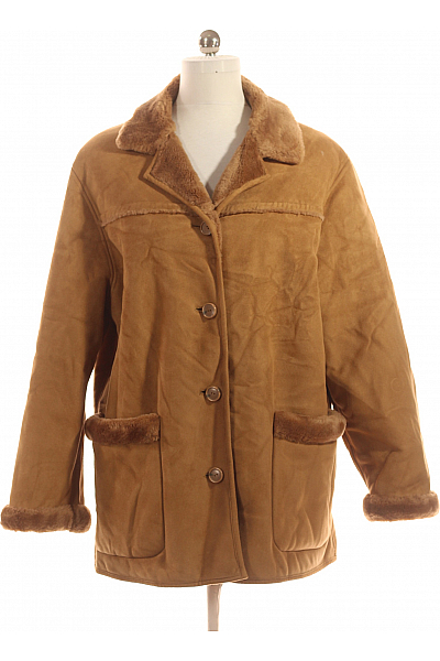 Krátký Dámský Kabát Hnědý