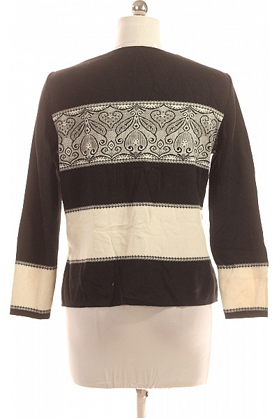 Olga Santoni Dámský Cardigan Vlněný Černobílý Vel. 46
