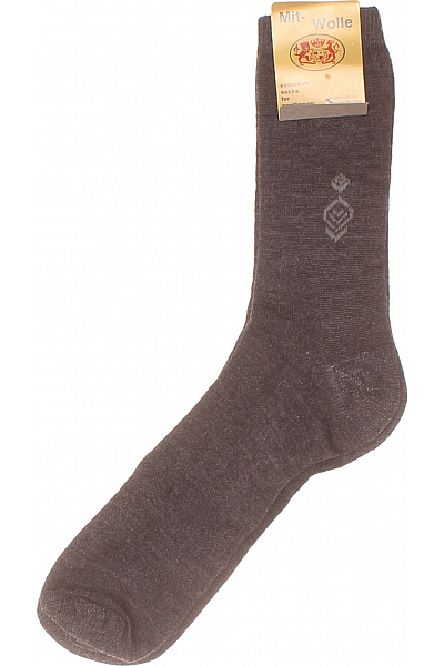  Ponožky Vlněné Šedé Vel. 43-46