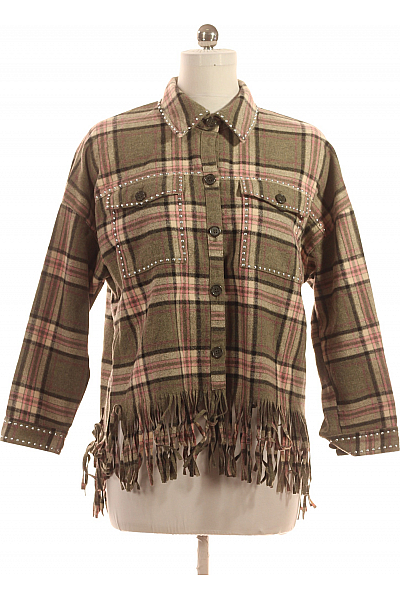 ZARA Krátký Dámský Kabát Barevný Vel. S