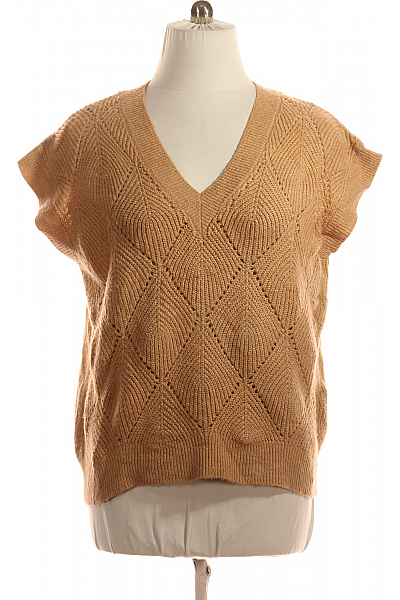 Kratká Dámská Vesta Hnědá Second Hand Vel. L