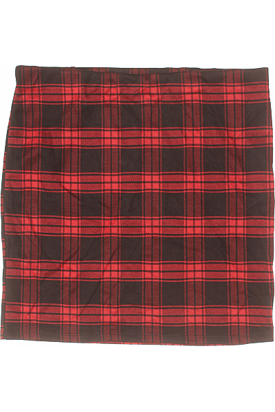 Kostkovaná  Sukně Červená Second Hand