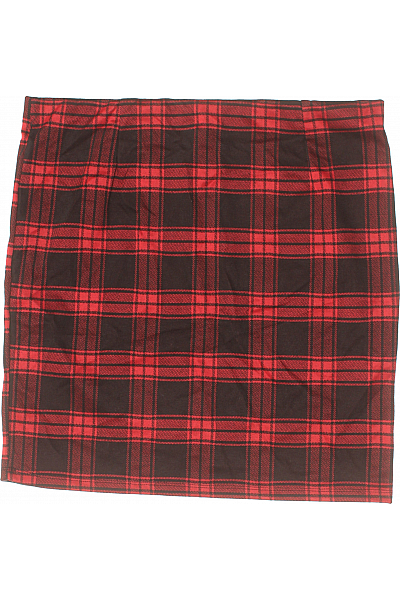 Kostkovaná  Sukně Červená Second hand
