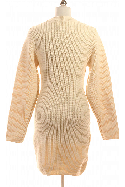  Šaty Pletené Bílé Vel. XS