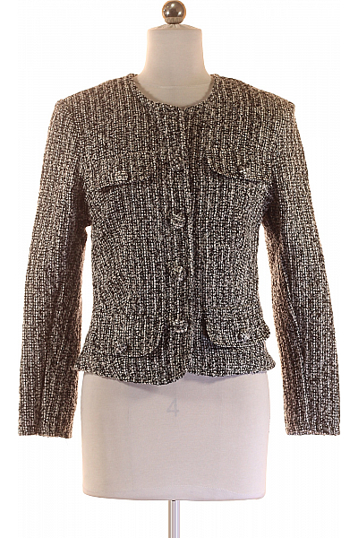 Teplé Dámské Sako Černobílé Vel. 36